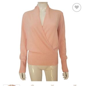 New Evelyn Grace| 100% Cashmere Wrap Sweater Dusty Pink Soft X Large Very Soft
